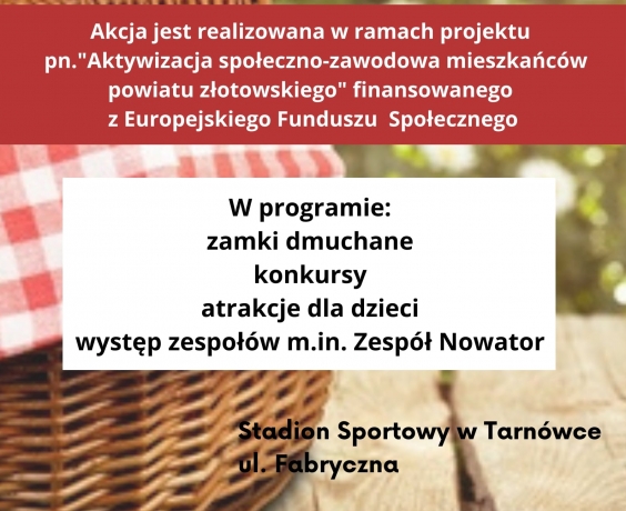 Zapraszamy na Piknik Integracyjny w Tarnówce 